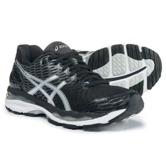 Excellent condition ASICS GEL Nimbus 18 Mens Black Grey Silver 13 US 48 EUR - Picture 1 of 16